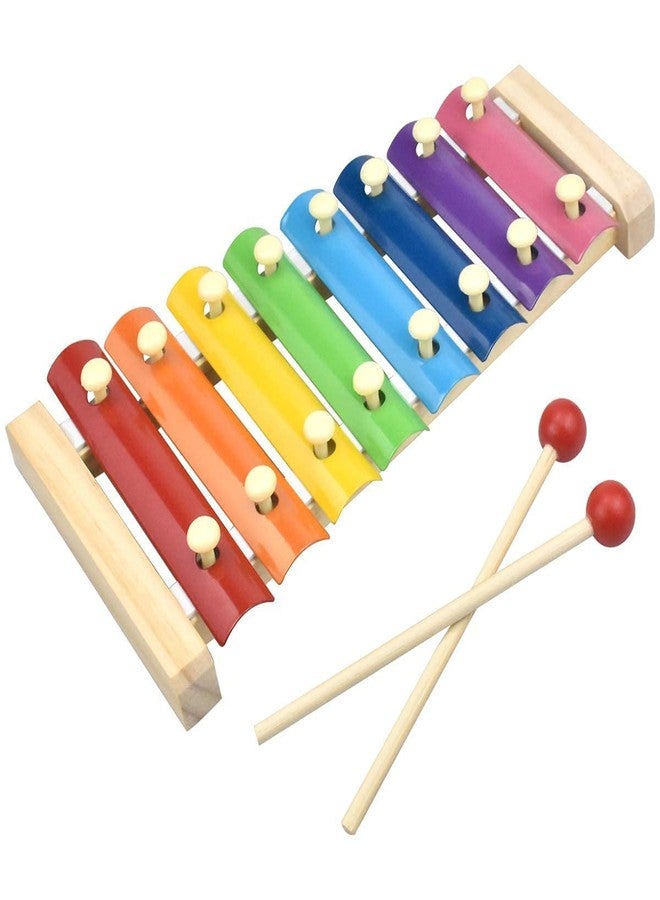 Shopfleet Ecofriendly Wooden Xylophone Kids First Musical Sound Instrument Toys 8 Note (Pack of 1) Multicolor - Image 1